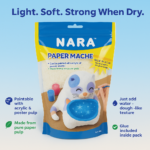 NARA Paper Mache Powder with Glue Included Extra Soft, Air Dry Paper Pulp for DIY Craft, School Projects & Kids Art Activities, Non-Toxic & Gluten-Free Sculpting Material, 100g - Image 2