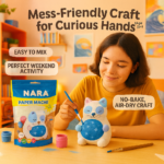 NARA Paper Mache Powder with Glue Included Extra Soft, Air Dry Paper Pulp for DIY Craft, School Projects & Kids Art Activities, Non-Toxic & Gluten-Free Sculpting Material, 100g - Image 7