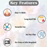 NARA Air-Dry Clay Flexible 250g, White Modelling Clay, No Oven or Kiln Needed, Fast Drying Clay for Art, Craft, Sculpting, DIY & Painting Projects - Image 2