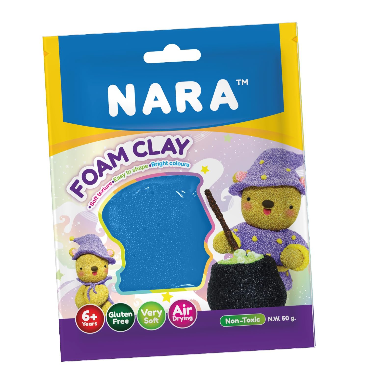 1 NARA Foam Clay (50g), Soft, Air-Drying Modeling Clay for Kids & Crafters, Non-Sticky, Easy to Mold, Ideal for DIY Crafts & Creative Projects - Image 1