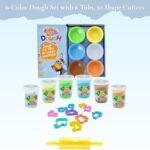 Kiddy Clay Combo Pack of 3 – Includes 6-Color Dough Set with 6 Tubs, 10 Shape Cutters & 2 x 12- Clay Round Stick Sets – Ideal Gift for Kids, Soft Clay for Arts, Crafts & DIY Creativity - Image 2