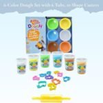 Kiddy Clay Combo Pack of 3 – Includes 6-Color Dough Set with 6 Tubs, 10 Shape Cutters & 2 x 12- Clay Round Stick Sets (200g Each) – Ideal Gift for Kids, Soft Clay for Arts, Crafts & DIY Creativity - Image 2