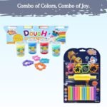 Kiddy Clay Combo Pack of 3 – 4 Tubs x 100g Modelling Dough with 4 Shape Cutters & 150g Round Clay Sticks with 4 Cutters & Roller – Soft, Soft Clay for Creative DIY Projects, Arts & Crafts - Image 3