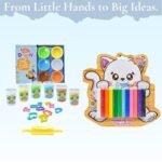 Kiddy Clay Combo Pack of 3 – Includes 6-Color Dough Set with 6 Tubs, 10 Shape Cutters & 2 x 12- Clay Round Stick Sets (200g Each) – Ideal Gift for Kids, Soft Clay for Arts, Crafts & DIY Creativity - Image 3