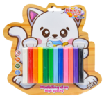 12 Modelling & Sculpting Clay (200g.), Colourful Reusable DIY Soft, Creative Art Skill & Crafts, Ideal Gift for Kids & 12 Regular Colours, Sticks of Clay & Blister Card