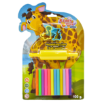 12 Modelling & Sculpting Clay with 2 Cutter & 1 Roller (100 g.), Colorful Reusable DIY Children Soft Clay, Creative Art & Crafts, Ideal Gift for Kids, Blister Card Pack, 12 Vibrant Colors